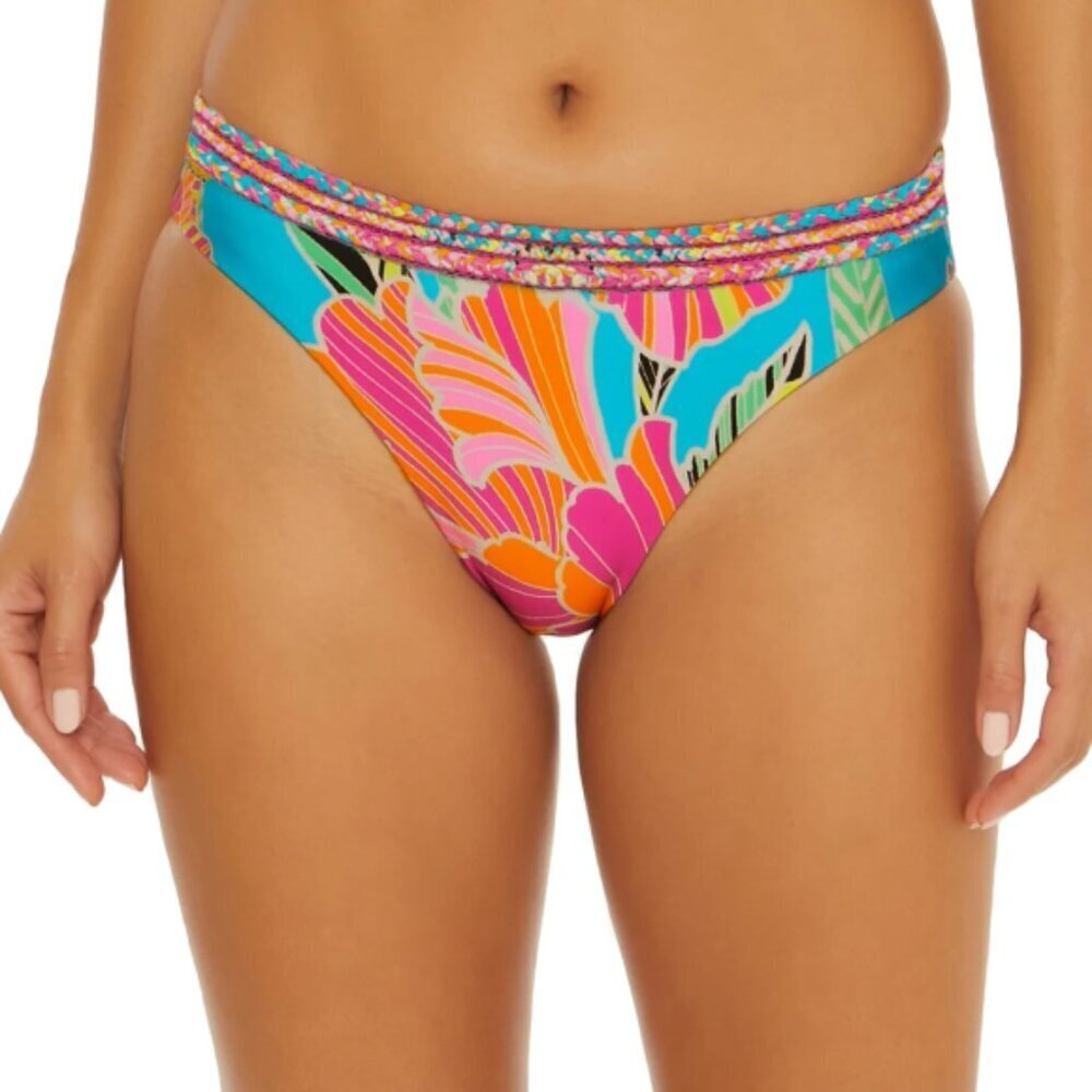 Trina Turk 'Poppy' Braided-Band Hipster Bikini Bottom, Multicolor